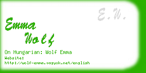 emma wolf business card